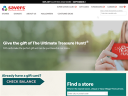 Savers Gift Cards  Web Balance Inquiry