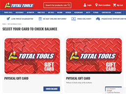 Total Tools Pos Gift Card Balance Check Australia Gcb Today
