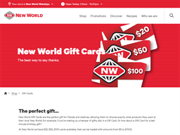 New world gift sales card balance