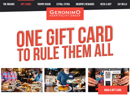GIFT CARDS  Geronimo Hospitality Group