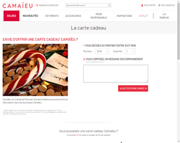 Camaieu Verification Du Credit Des Cartes Cadeaux France Gcb Today