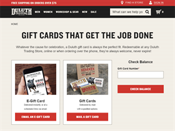 Duluth Trading Company Gift Card Balance Check Balance Enquiry Links Reviews Contact Social Terms And More Gcb Today