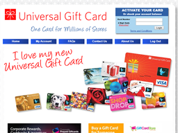 Universal deals gift card