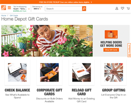 Home Depot Gift Card Balance Check Balance Enquiry Links Reviews Contact Social Terms And More Gcb Today