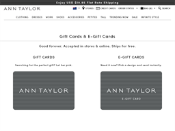 Ann Taylor | Gift Card Balance Check | United States - Gcb.today