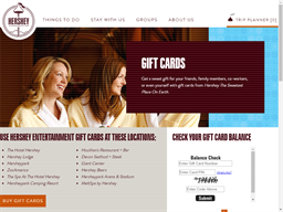 Hershey Entertainment & Resorts | Gift Card Balance Check | United