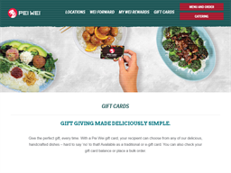 Pei Wei Asian Kitchen gift card purchase