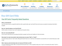DCCU DuPont Community Credit Union | Gift Card Balance Check | Balance ...