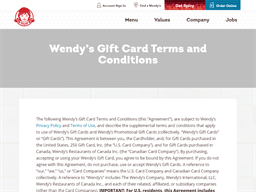 Wendys Gift Card Balance Check Balance Enquiry Links Reviews Contact Social Terms And More Gcb Today