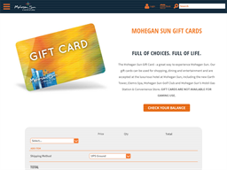 Mohegan Sun | Gift Card Balance Check | United States - gcb.today