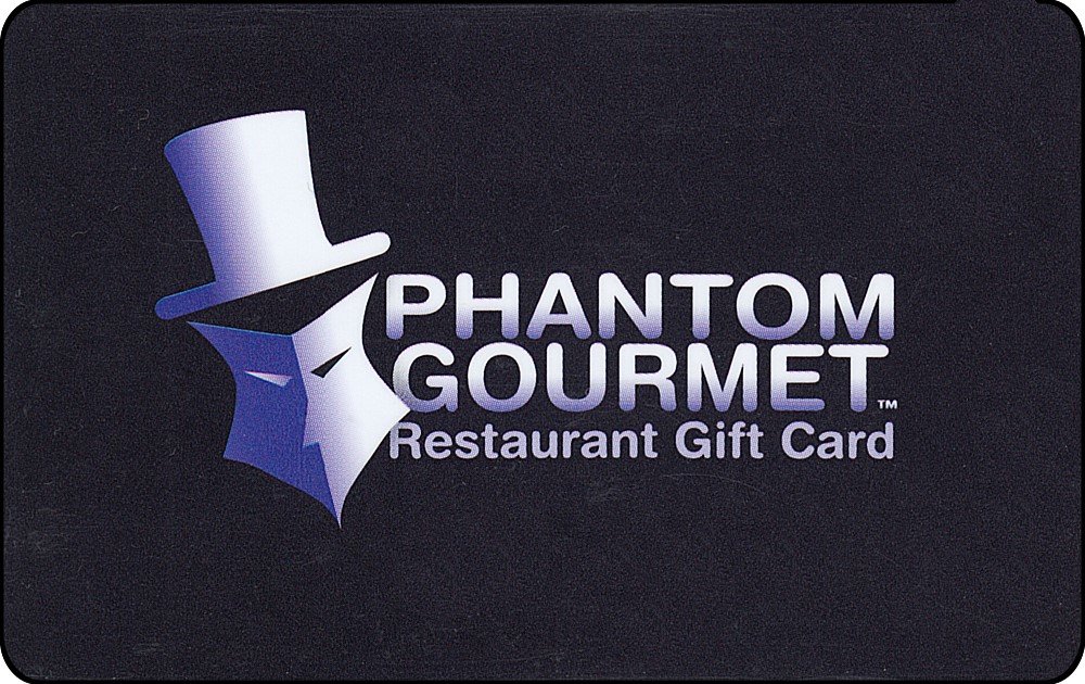 Phantom Gourmet Restaurants gift card design and art work