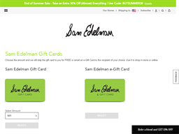 Sam Edelman Gift Card Balance Check Balance Enquiry Links Reviews Contact Social Terms And More Gcb Today