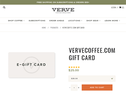 Verve In-Store Gift Card