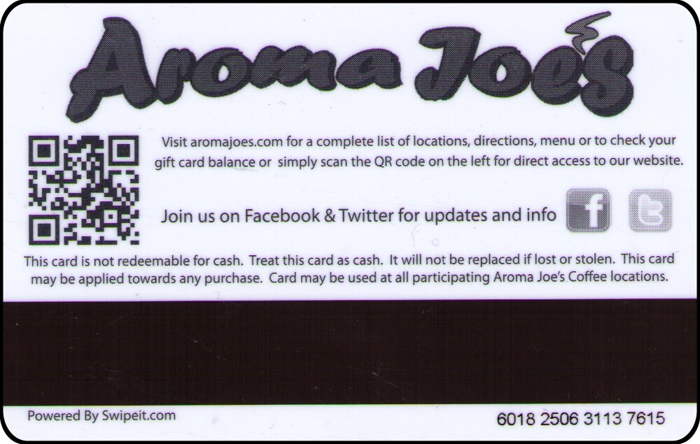 Aroma Joe''s | Gift Card Balance Check | United States - gcb.today