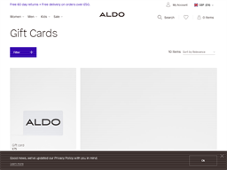 ALDO | Gift Card Balance Check | Kingdom gcb.today