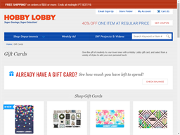Hobby Lobby | Gift Card Balance Check | Balance Enquiry, Links