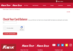 kwik trip gift card balance number