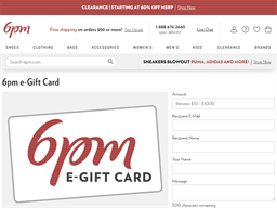 6pm | Gift Card Balance Check 