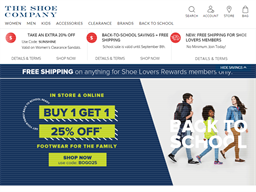 the shoe company website