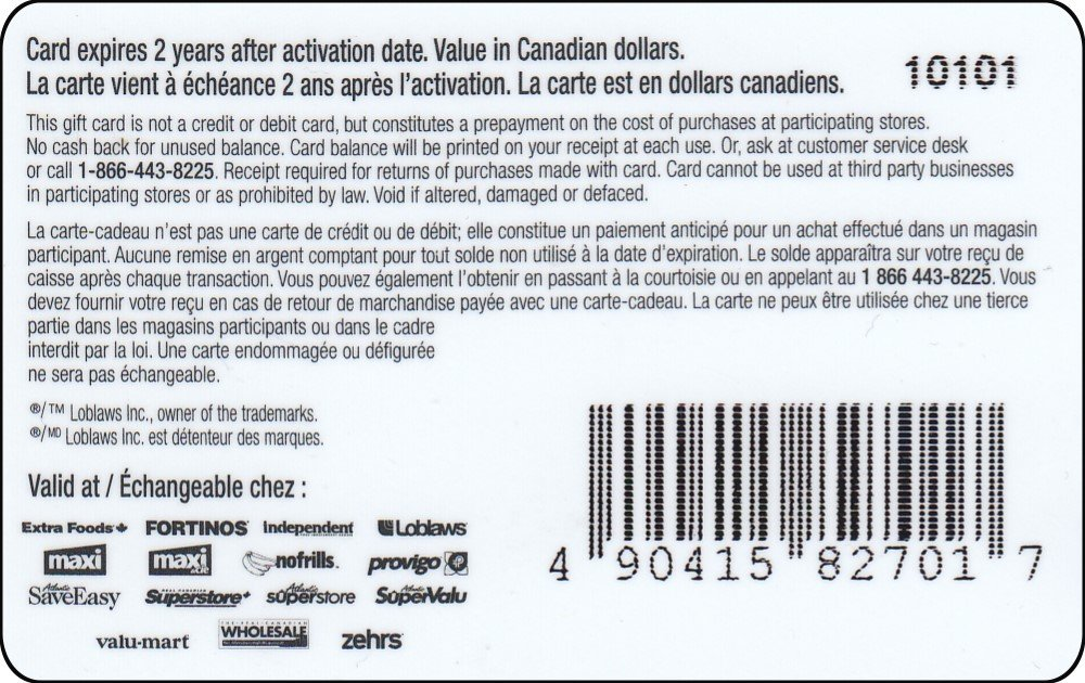 Real Canadian Superstore Gift Card Balance Check | Canada | gcb.today