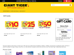 Giant Tiger | Gift Card Balance Check | Balance Enquiry ...