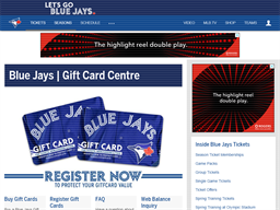 Toronto Blue Jays Game Ticket Gift Voucher